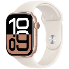 Смарт-часы Apple Watch Series 10 42mm Rose Gold Aluminum Case with Starlight Sport Band M/L