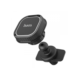 Автомобильный держатель Hoco CA52 Intelligent air outlet in-car holder магнитный универсальный в решетку Black