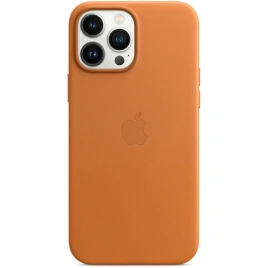 Кожаный чехол Apple MagSafe для iPhone 13 Pro Max Golden Ocher