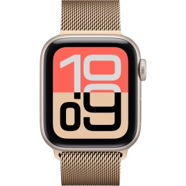 Смарт-часы Apple Watch SE (2025) 44mm Starlight Aluminum Case with Gold Milanese Loop