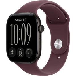 Смарт-часы Apple Watch Series 12 42mm Black Aluminum Case with Burgundy Sport Band S/M