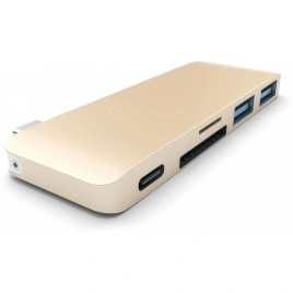 Хаб Satechi Combo Hub 3 in 1 USB Type-C ( ST-TCUPG) Gold