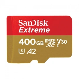 Карта памяти Sandisk Extreme 400GB MicroSDXC Class 10/UHS-I/U3/V30/A2/160 Мб/с SDSQXA1-400G-GN6MA