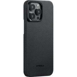 Чехол Pitaka Fusion Weaving MagEZ Case 4 для iPhone 15 Pro Max Black/Grey