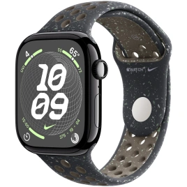 Смарт-часы Apple Watch Series 10 42mm Jet Black Aluminum Case with Midnight Sky Nike Sport Band S/M