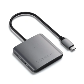Хаб Satechi Type-C 4 порта Интерфейс USB-С (ST-UC4PHM) Space gray