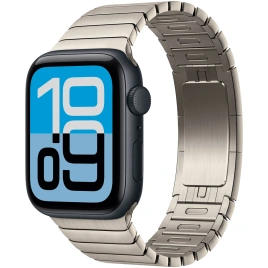 Смарт-часы Apple Watch SE (2025) 44mm Midnight Aluminum Case with Natural Link Bracelet