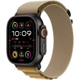 Ремешок Apple Watch Ultra 49mm Tan Alpine Loop L Black Titanium Finish (MYQ23FE)