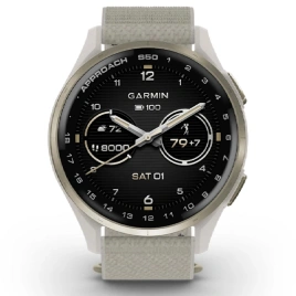 Смарт-часы Garmin Approach S50 43mm (010-03010-01) Cream Gold/Ivory ComfortFit Nylon Band