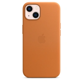 Кожаный чехол Apple MagSafe для iPhone 13 Golden Ocher