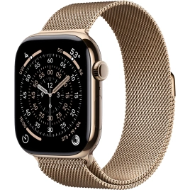 Смарт-часы Apple Watch Series 11 46mm Gold Titanium Case with Gold Milanese Loop