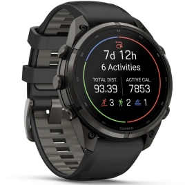 Смарт-часы Garmin Fenix 9 Pro 47mm Amoled (010-04336-16) Carbon Gray DLC Titanium with Black/Pebble Gray Silicone Band