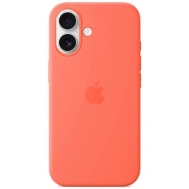 Чехол Apple Silicone Case with MagSafe для iPhone 16 Tangerine