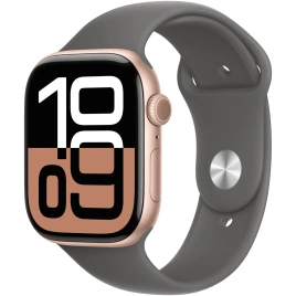 Смарт-часы Apple Watch Series 10 42mm Rose Gold Aluminum Case with Stone Gray Sport Band M/L