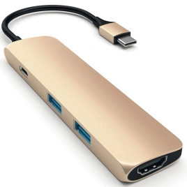 Хаб Satechi USB-C 4 в 1 (ST-CMAG) Gold