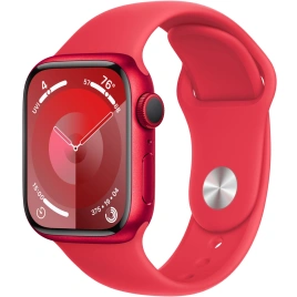 Смарт-часы Apple Watch Series 9 45mm (PRODUCT) RED Aluminum Case with Red Sport Band M/L (MRXK3)