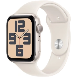 Смарт-часы Apple Watch SE (2024) 44mm Starlight Aluminium Case with Starlight Sport Band S/M (MXEU3)