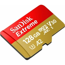 Карта памяти Sandisk Extreme 128GB MicroSDXC Class 10/UHS-I/U3/V30/A2/190 Мб/с SDSQXAA-128G-GN6MN