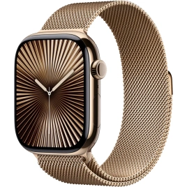 Ремешок Apple Watch 46mm Gold Milanese Loop M/L (MXMR3)