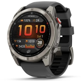 Смарт-часы Garmin Fenix 8 Pro 51mm Amoled Sapphire Lens Tinanium With Graphite/Black Silicone Band (010-03199-11)