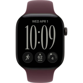 Смарт-часы Apple Watch Series 12 46mm Black Aluminum Case with Burgundy Sport Band M/L