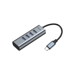 Хаб Baseus Enjoy Series HUB адаптер Type-C на USB 3.0 4 + PD hub (CAHUB-Q0G) Space gray