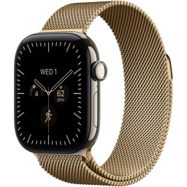 Смарт-часы Apple Watch Series 12 46mm Natural Titanium Case with Radiant Gold Milanese Loop M/L