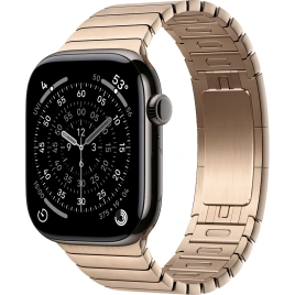 Смарт-часы Apple Watch Series 11 46mm Slate Titanium Case with Gold Link Bracelet