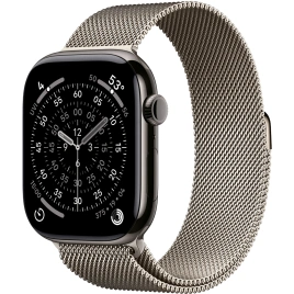 Смарт-часы Apple Watch Series 11 46mm Slate Titanium Case with Natural Milanese Loop M/L