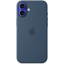 Чехол Apple Silicone Case with MagSafe для iPhone 16 Plus Denim