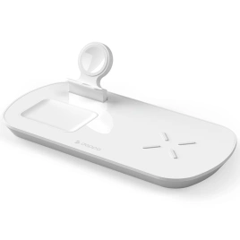 Беспроводное зарядное устройство Deppa 17.5W iPhone, Apple Watch, Airpods 24010 White