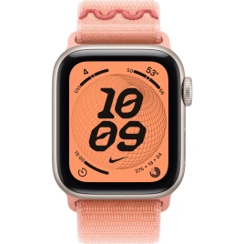 Смарт-часы Apple Watch SE (2025) 44mm Starlight Aluminum Case with Alpenglow Pink Nike Sport Loop