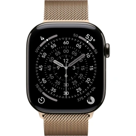 Смарт-часы Apple Watch Series 11 46mm Slate Titanium Case with Gold Milanese Loop S/M