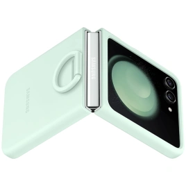 Чехол Samsung Series для Galaxy Z Flip 5 Silicone Case with Ring Mint