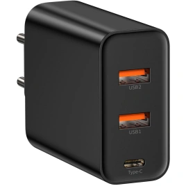 Сетевое зарядное устройство Baseus 18W Dual USB-A/USB-C CCFS-G01 Black