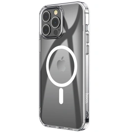 Силиконовый чехол Hoco MagSafe для iPhone 15 Pro Max Transparent