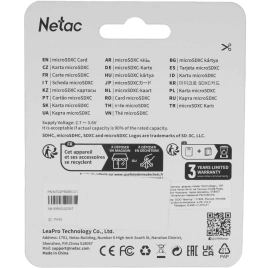 Карта памяти Netac SDXC class 10 (NT02P500ECO-128G-R)