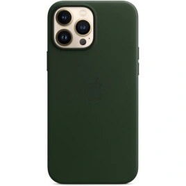Кожаный чехол Apple MagSafe для iPhone 13 Pro Max Зелёная секвойя