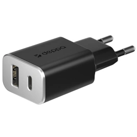 Сетевое зарядное устройство Deppa 18W USB-A/USB-C 11393 Black