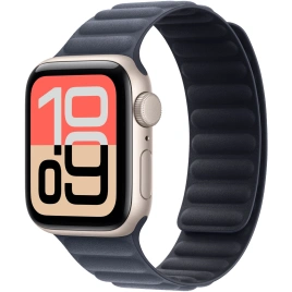 Смарт-часы Apple Watch SE (2025) 44mm Starlight Aluminum Case with Navy Magnetic Link S/M