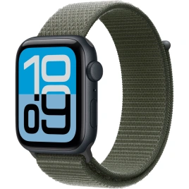 Смарт-часы Apple Watch SE (2025) 44mm Midnight Aluminum Case with Forest Sport Loop