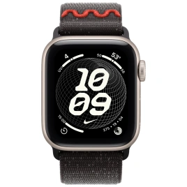 Смарт-часы Apple Watch SE (2025) 44mm Starlight Aluminum Case with Midnight Black Nike Sport Loop