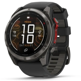 Смарт-часы Garmin Fenix 8 Pro 51mm Microled Sapphire Lens Carbon Grey DLC Tinanium With Black/Pebble Gray Silicone (010-03380-01)