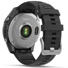Смарт-часы Garmin Fenix E 47mm Amoled Stainless Steel With Black Silicone Band (010-03025-00)