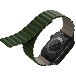 Ремешок Uniq Revix reversible Magnetic для Apple Watch 44/45/49 Green/Taupe