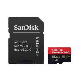 Карта памяти Sandisk Extreme Pro 512GB MicroSDXC Class 10/UHS-I/U3/V30/A2/170 Мб/с SDSQXCZ-512G-GN6MA