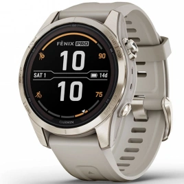 Умные часы Garmin Fenix 7S Pro Sapphire Solar Edition (010-02776-15) Soft Gold/Light Sand