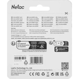Карта памяти Netac SDXC class 10 (NT02P500PRO-128G-S)