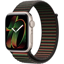 Смарт-часы Apple Watch SE (2025) 40mm Starlight Aluminum Case with Black Unity Sport Loop - Unity Rhythm