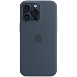 Силиконовый чехол Apple MagSafe для iPhone 15 Pro Max Storm Blue
